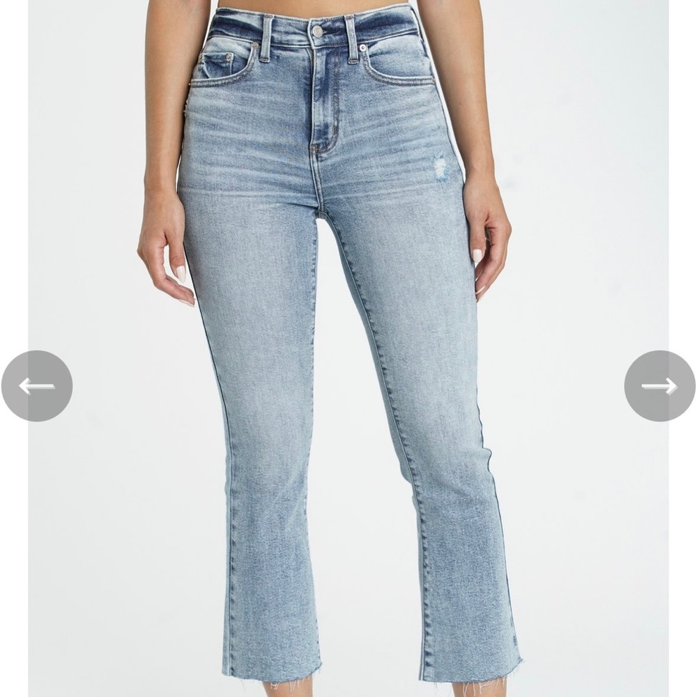 Daze Denim Shy Girl High Rise Crop Flare Jeans